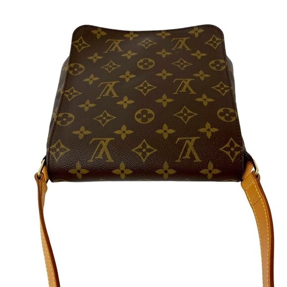LOUIS VUITTON Brown Monogram Leather Pochette Shoulder Bag - Picture 4 of 10